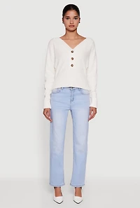 Dolman Long Sleeve Lace Up Back Sweater