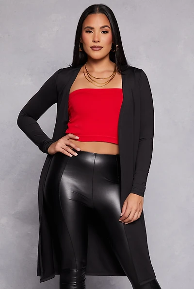 Long Sleeve Open Front Duster