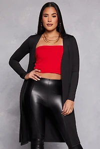 Long Sleeve Open Front Duster