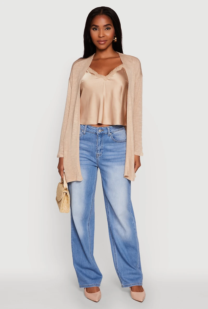 Ambiance Brushed Knit Long Sleeve Duster