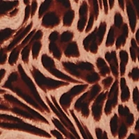 Airy Crepe Knit Strapless Smocked Printed Jumpsuit