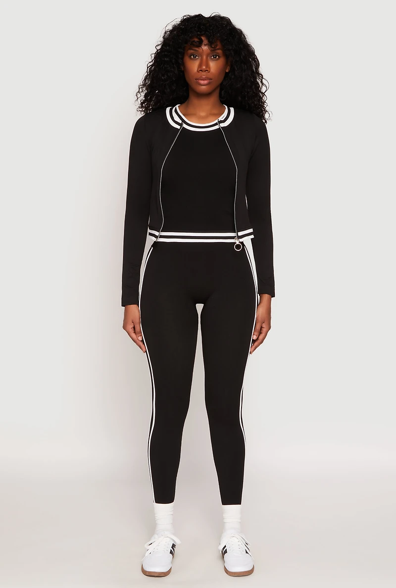 Seamless Varsity Stripe Trim Tank Top