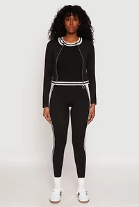 Seamless Varsity Stripe Trim Tank Top