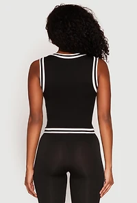 Seamless Varsity Stripe Trim Tank Top