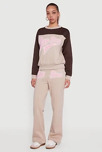 New York Graphic Flare Leg Sweatpants