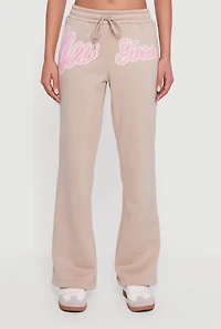 New York Graphic Flare Leg Sweatpants
