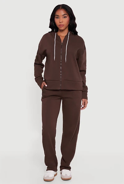 Solid High Waisted Sweatpants