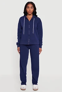 Womens Solid High Waisted Sweatpants,