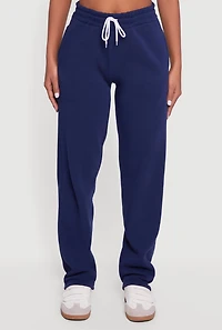 Womens Solid High Waisted Sweatpants,
