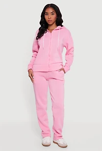 Solid High Waisted Sweatpants