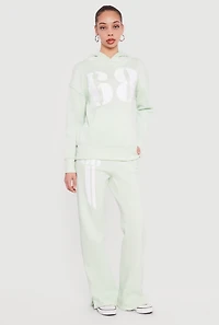 High Waisted 68 Graphic Fleece Sweatpants