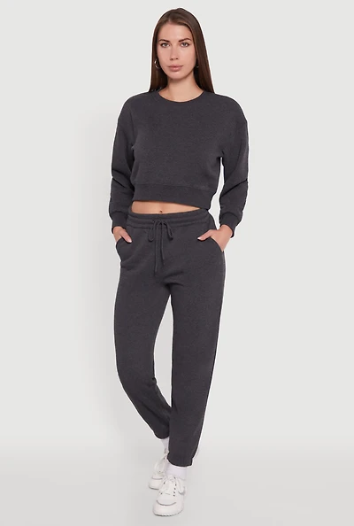 Womens Fleece Sweatpants with Pockets,
