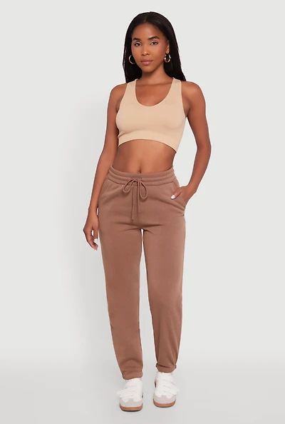 Womens Fleece Sweatpants with Pockets,