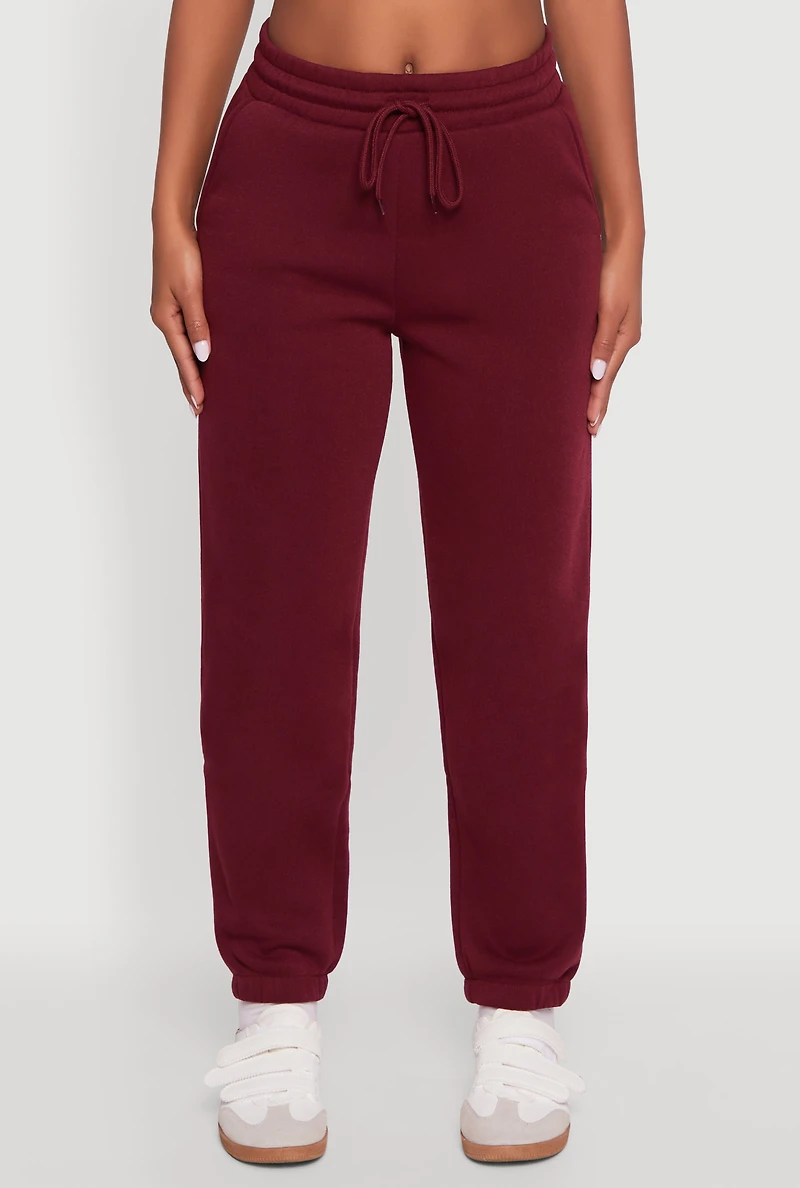 Womens Fleece Sweatpants with Pockets,