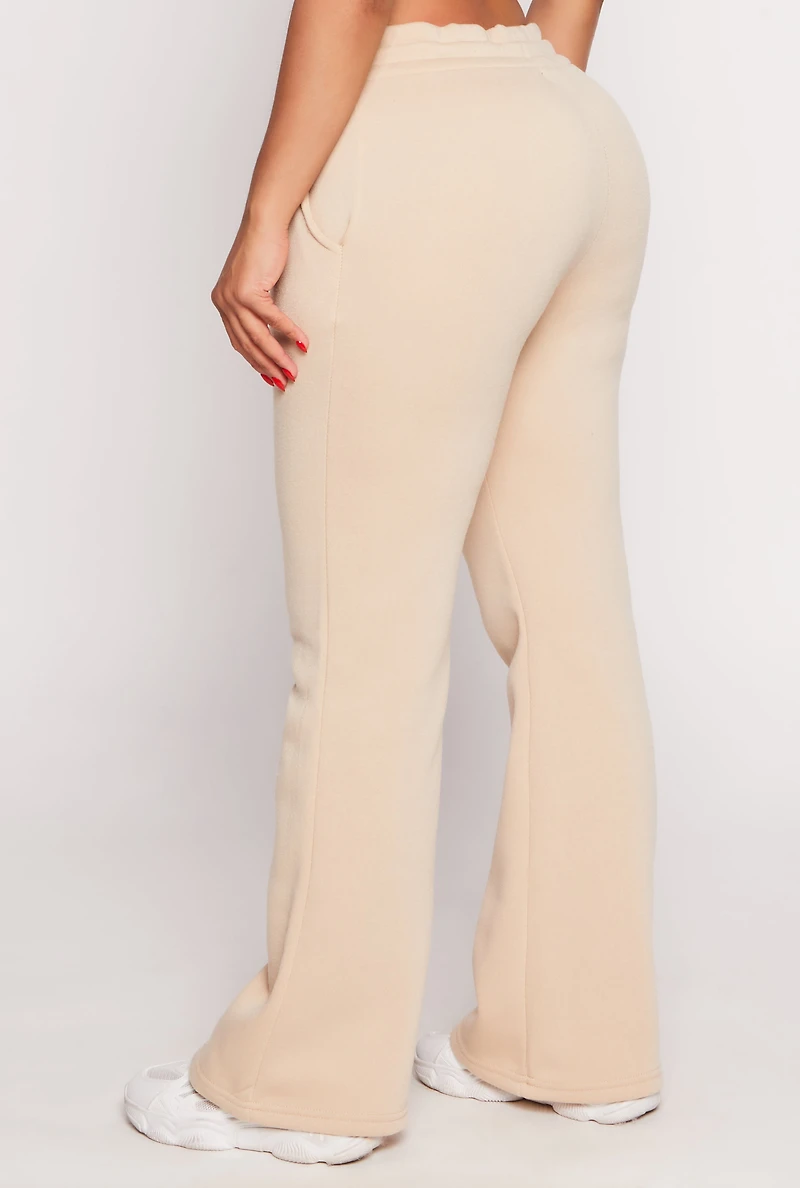 Fleece Lined Boot Cut Sweatpants
