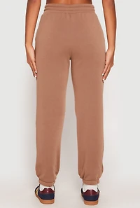 Womens Fleece Drawstring High Waist Joggers,