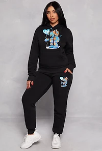 Bear Graphic Drawstring Joggers