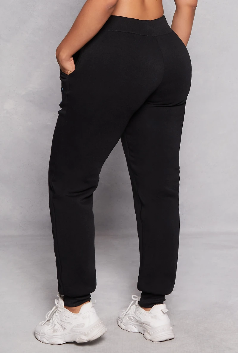 Bear Graphic Drawstring Joggers