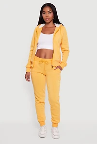 Cozy Fleece Lined Drawstring Waist Joggers