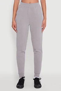 Ribbed Knit Solid Joggers