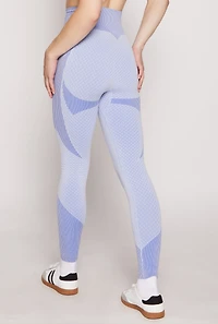 Seamless Textured Knit High Waist Leggings