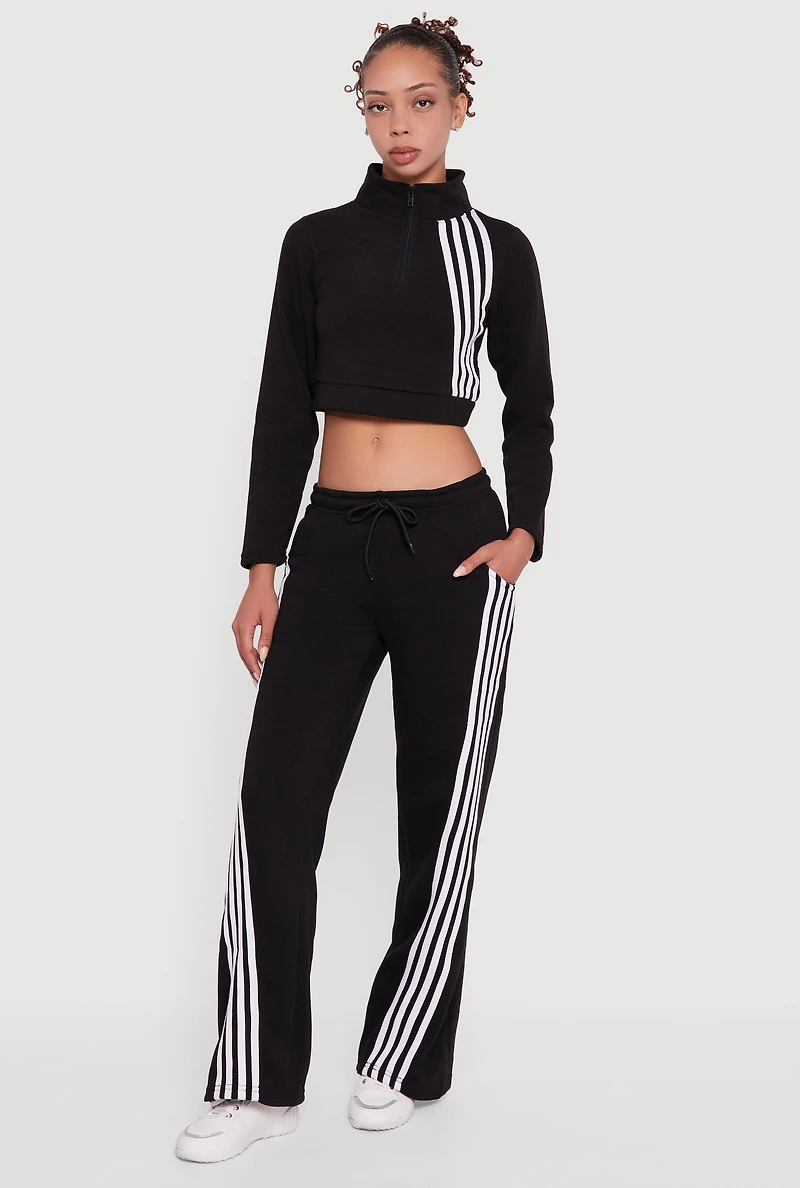 Stripe Detail Drawstring Waist Sweatpants