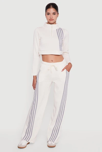 Stripe Detail Drawstring Waist Sweatpants
