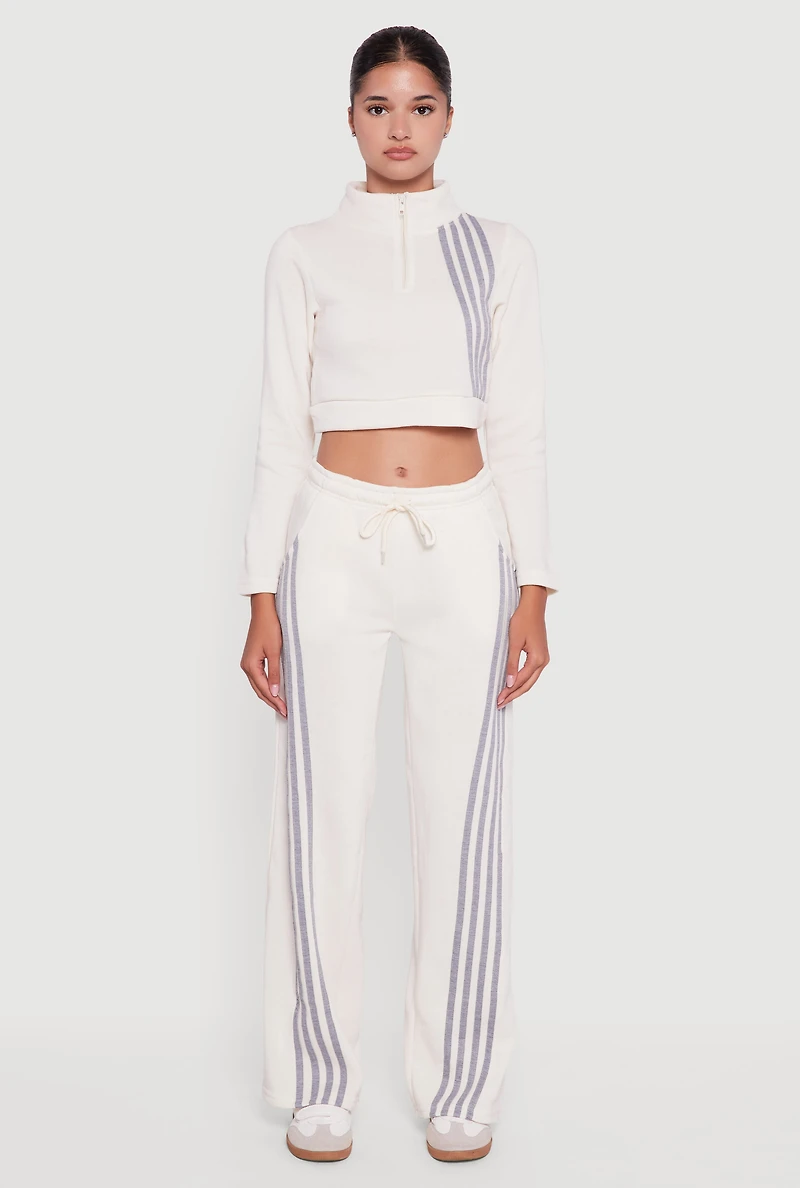 Stripe Detail Drawstring Waist Sweatpants