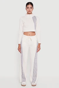 Stripe Detail Drawstring Waist Sweatpants