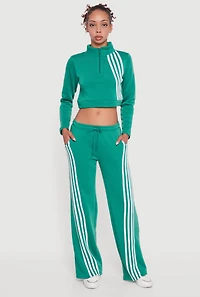 Stripe Detail Drawstring Waist Sweatpants