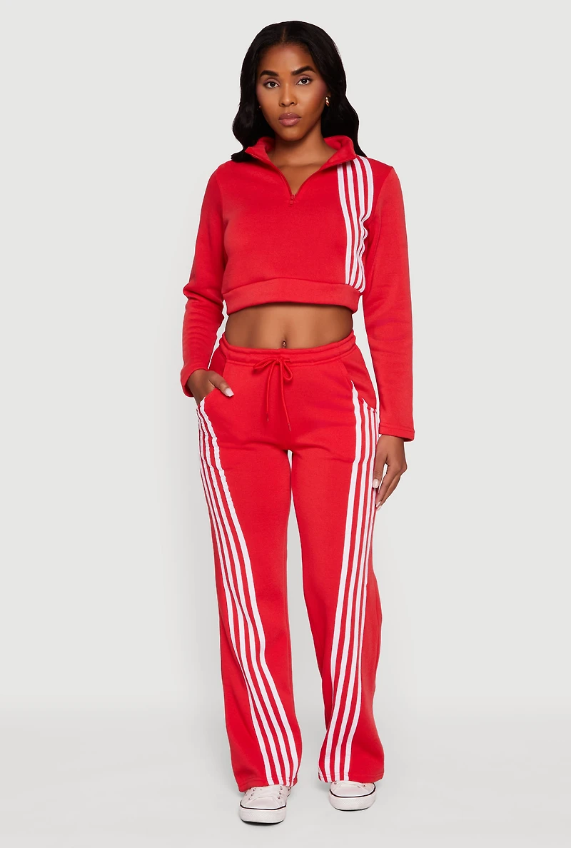 Stripe Detail Drawstring Waist Sweatpants