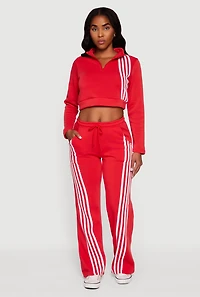 Stripe Detail Drawstring Waist Sweatpants