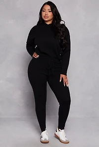 Brushed Knit Drawstring Joggers