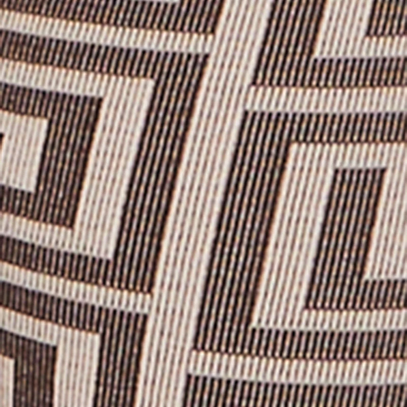 Color Block Greek Key Print Zip Front Hoodie