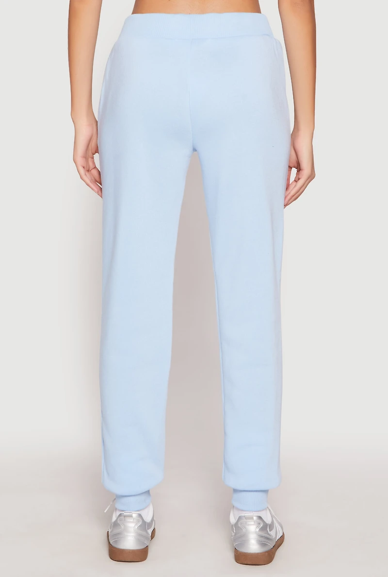 Fleece Lover Bear Graphic Joggers