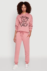 Mid Rise Solid Fleece Joggers