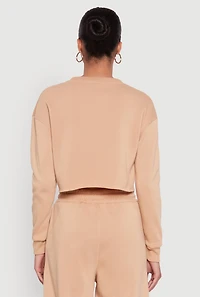 Womens New York Graphic Cropped Sweatshirt,