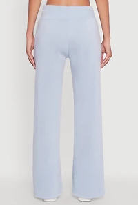 Womens Toggle Drawstring Waist Flare Sweatpants,