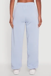 Womens Fleece Lined Oversized High Waisted Joggers,
