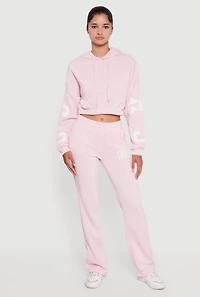 Chicago New York Cropped Pullover Hoodie