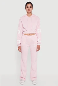 Chicago New York Cropped Pullover Hoodie