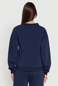 Womens Oversized Fleece Lined V-Neck Button Front Cardigan,
