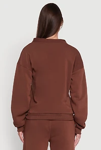 Womens Oversized Fleece Lined V-Neck Button Front Cardigan, M