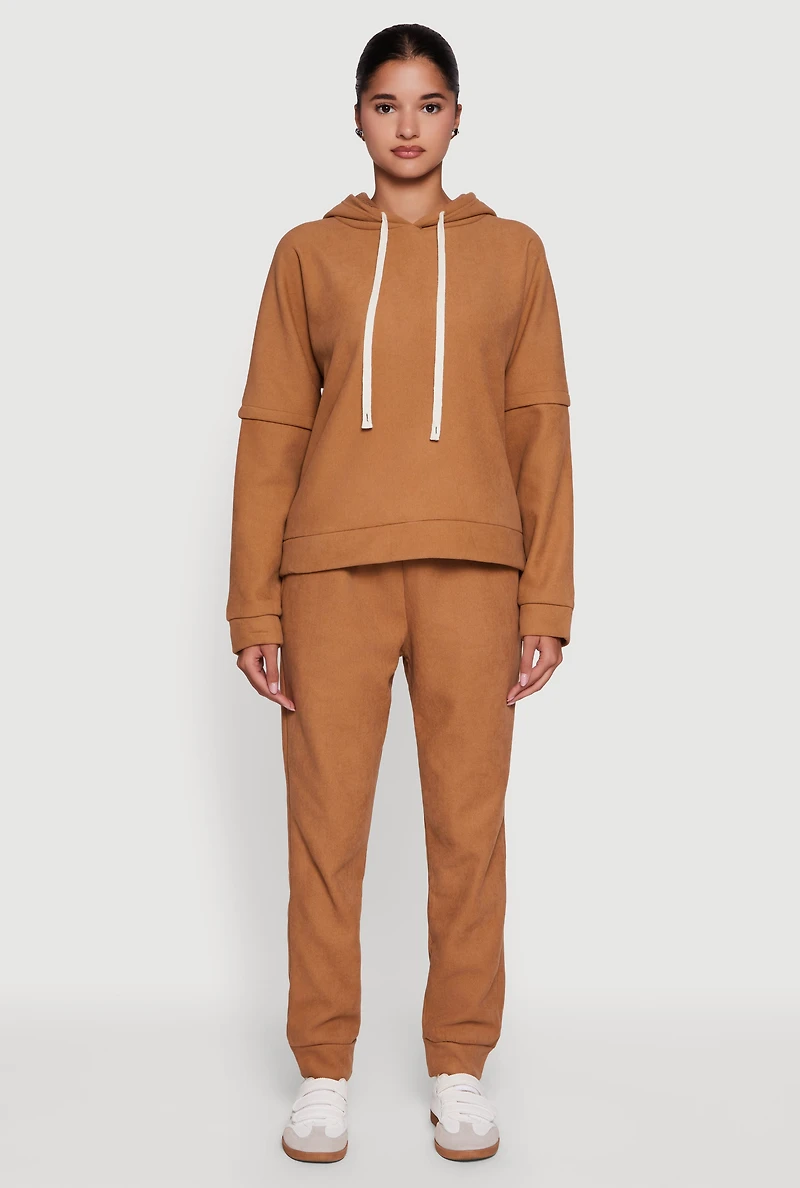 Plush Lined High Waisted Drawstring Joggers