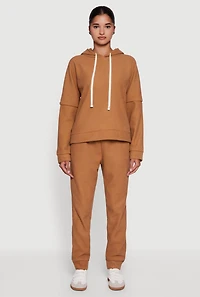 Plush Lined High Waisted Drawstring Joggers