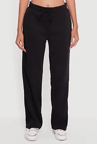 Womens Fleece Lined Straight Leg Sweatpants,