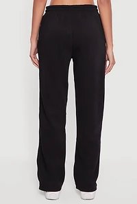 Womens Fleece Lined Straight Leg Sweatpants,