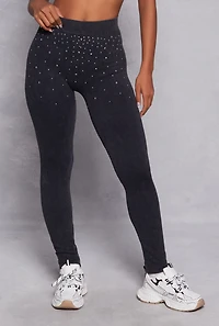 Seamless Rhinestone High Waisted Leggings