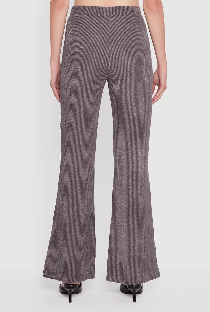 Mineral Wash Shadow Stripe Flare Pants