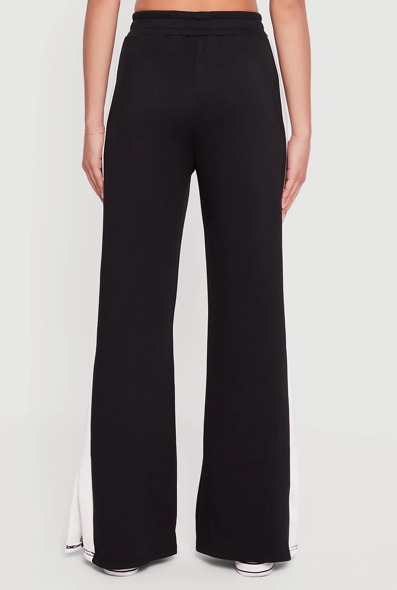 Scuba Side Stripe Pull On Straight Leg Pants